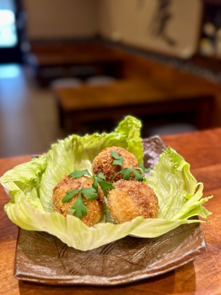 椎茸の肉詰めフライ